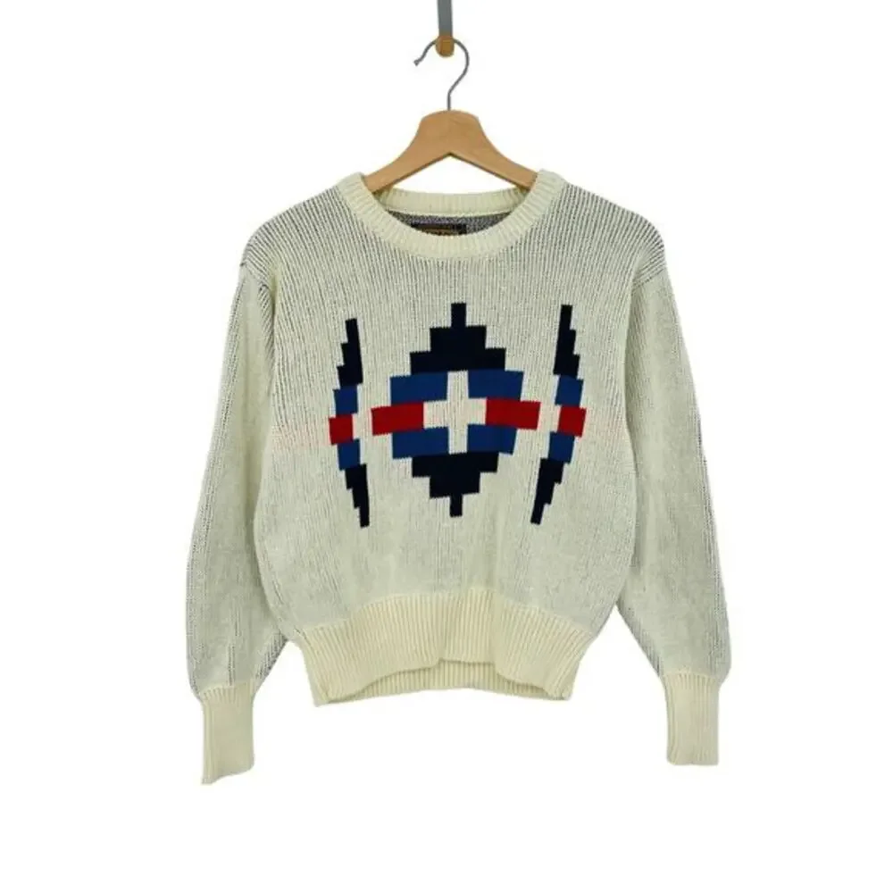 Pendleton cream southwestern crew sweater‎ Portland Collection